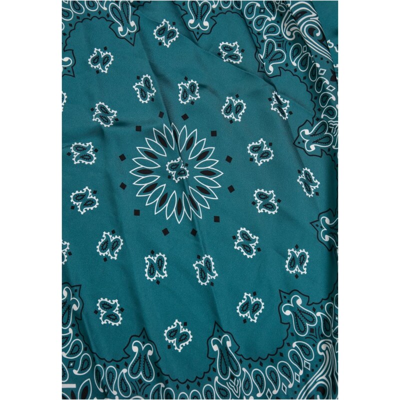 URBAN CLASSICS Satin Bandana 2-Pack - cherry/teal