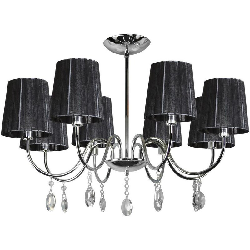 Candellux Lustr na tyči SORENTO 8xE14/40W/230V černá CA0500