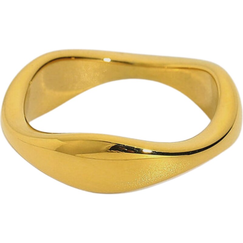 ORNAMENTI Pozlacený prstýnek Wave gold
