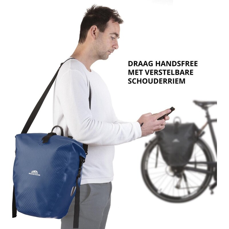 DUTCH MOUNTAINS Taška na kolo Bicycle Bag Single Rear Blue