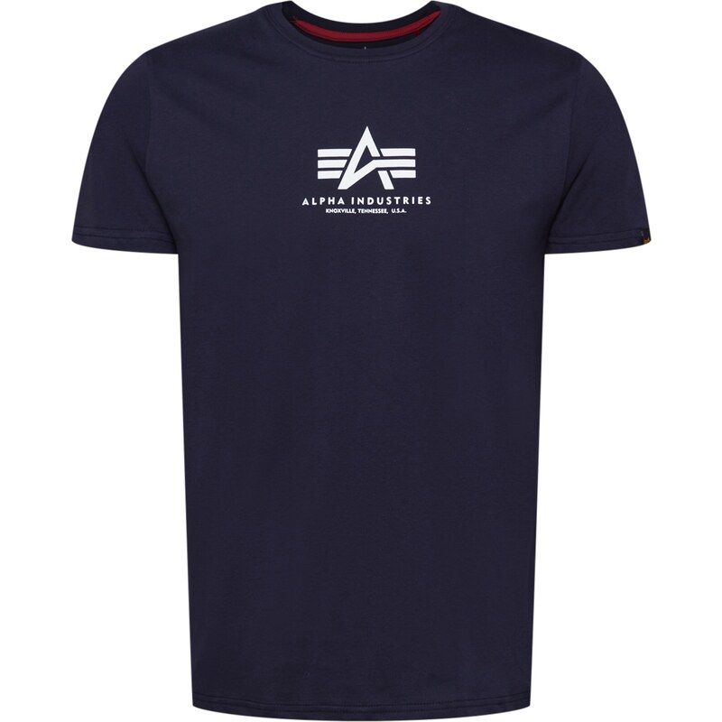 ALPHA INDUSTRIES Tričko námořnická modř / bílá