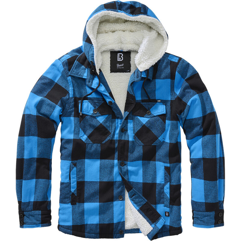 BRANDIT bunda Lumberjacket hooded Černo-modrá