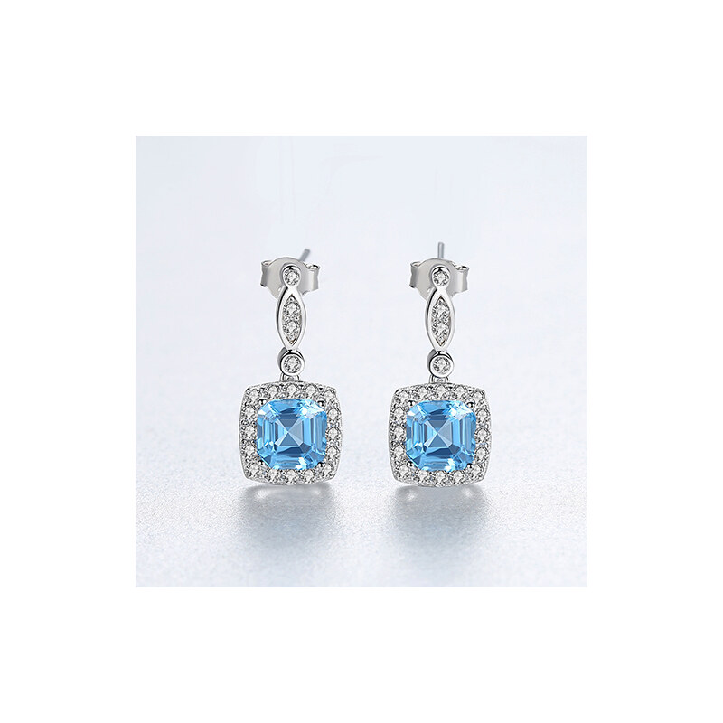 Linda's Jewelry Stříbrné náušnice Sky Blue Ag 925/1000 IN322