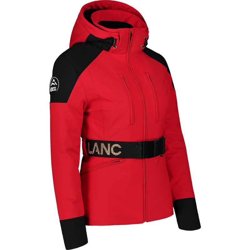 Nordblanc Červená dámská softshellová lyžařská bunda BELTED