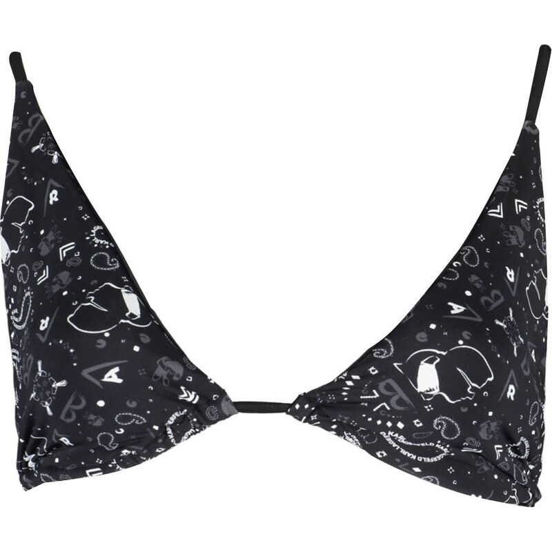 KARL LAGERFELD BEACHWEAR Černý vrchní díl bikin KARL LAGERFELD
