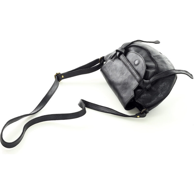 Marco Mazzini handmade Kožená crossbody kabelka Mazzini M82 černá