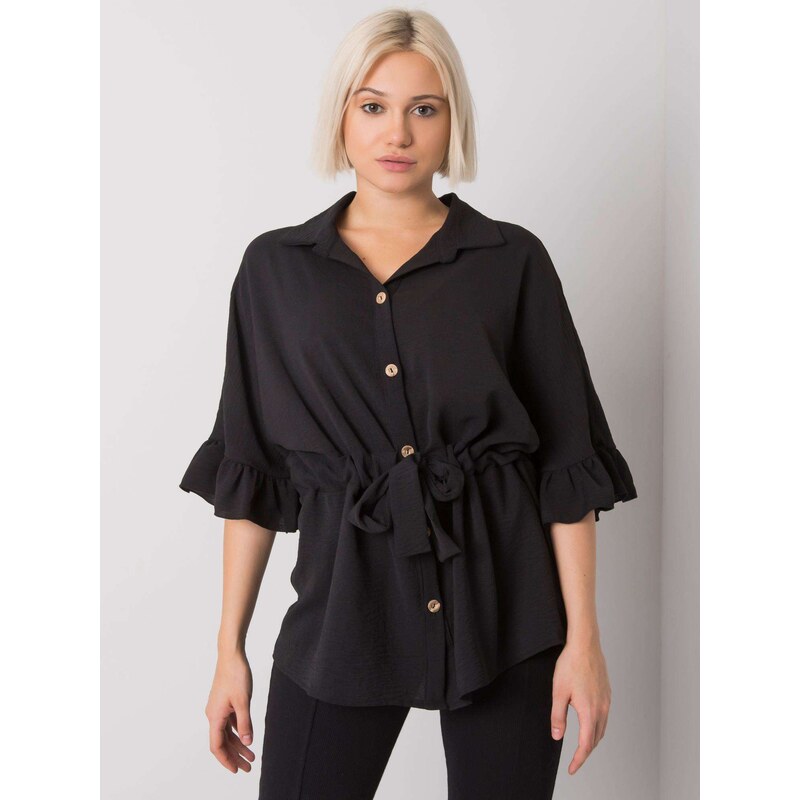 RUE PARIS Blouse-CHA-BZ-3576.25-black