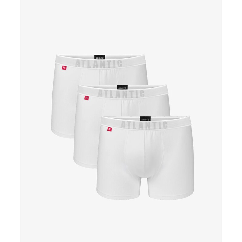 Pánské boxerky ATLANTIC 3Pack - bílé