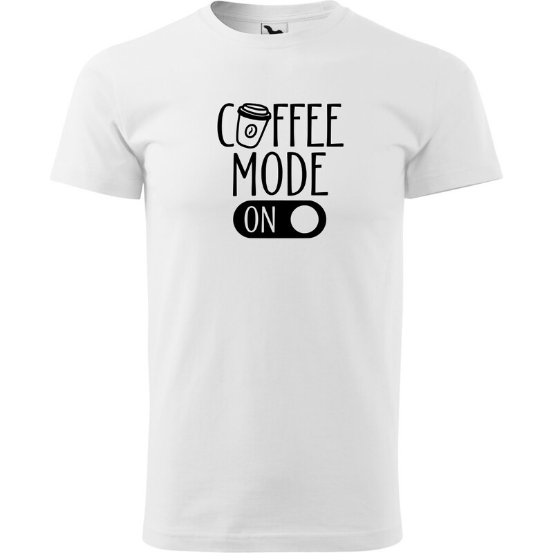 Fenomeno Pánské tričko Coffee mode on - bílé