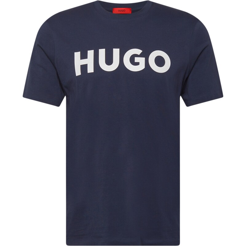 HUGO Tričko Dulivio tmavě modrá / bílá