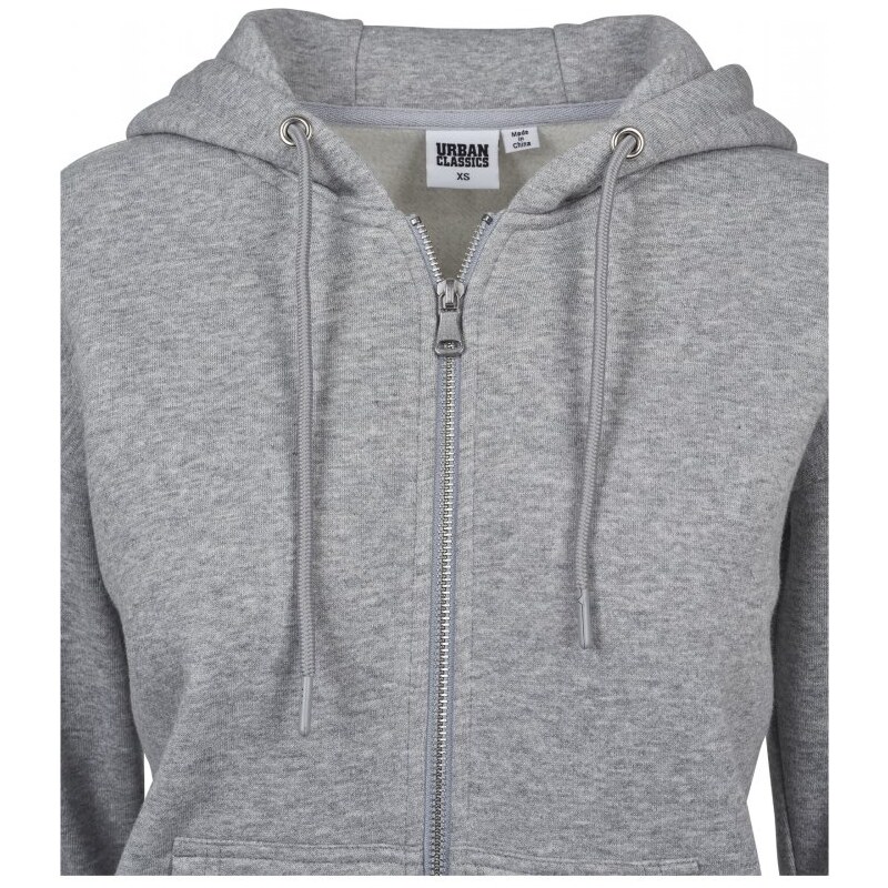 URBAN CLASSICS Ladies Classic Zip Hoody - grey