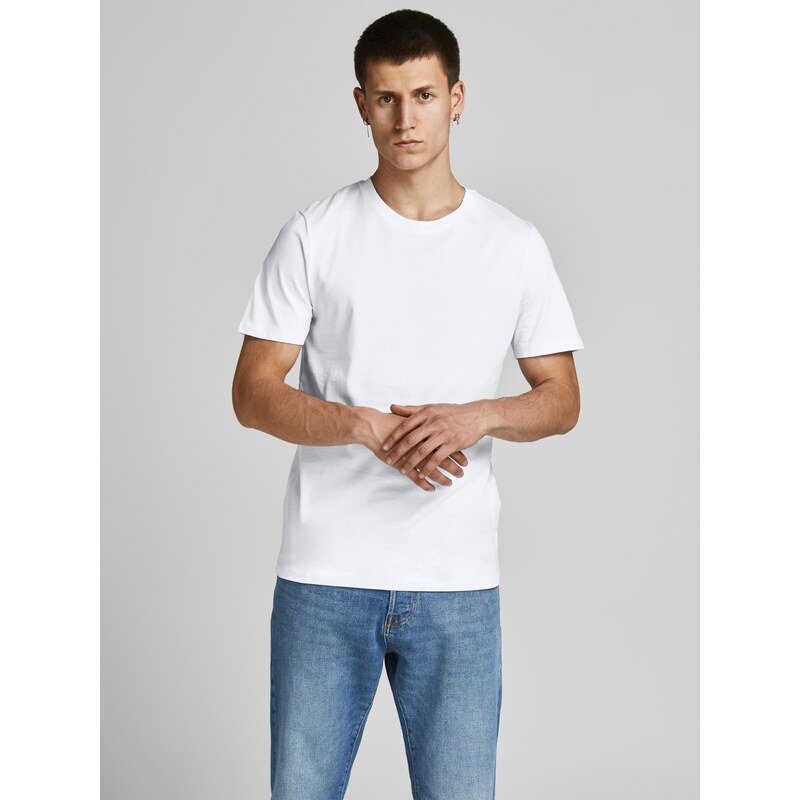 JACK & JONES Tričko 'Essentials' černá / bílá