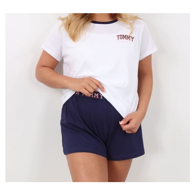Dámské pyžamo League UW0UW03217 - 0SR - Bílá - Tommy Hilfiger 113447949