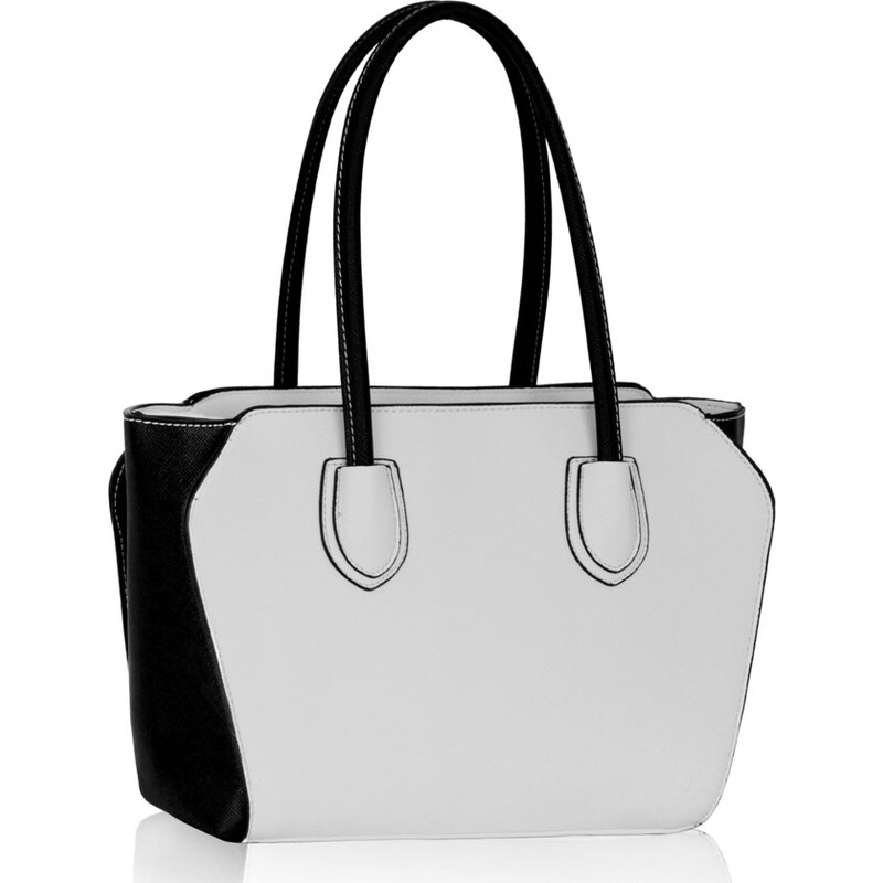 LS fashion LS dámská kabelka na rameno 307 černo-bílá