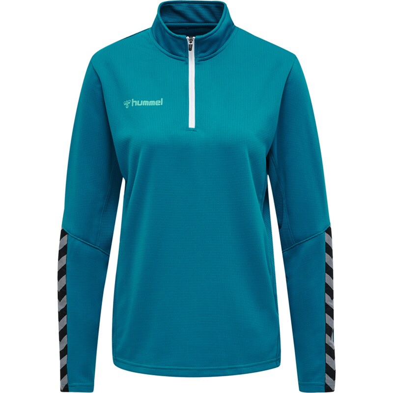 Hummel Sportovní mikina Authentic azurová modrá / šedá / černá
