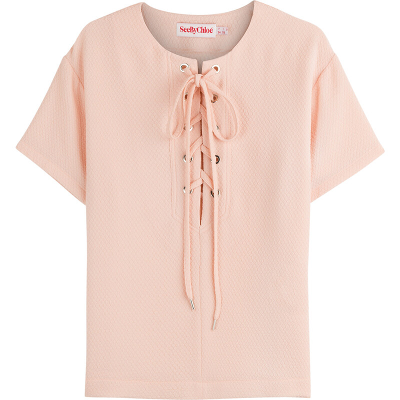 See by Chloé Lace-Up Front Top