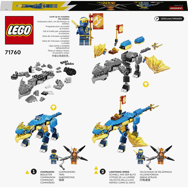 LEGO NINJAGO 71760 Jayův bouřlivý drak EVO