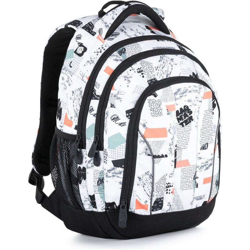 Školní batoh Bagmaster Supernova 21 A White/black/orange/green 66351336
