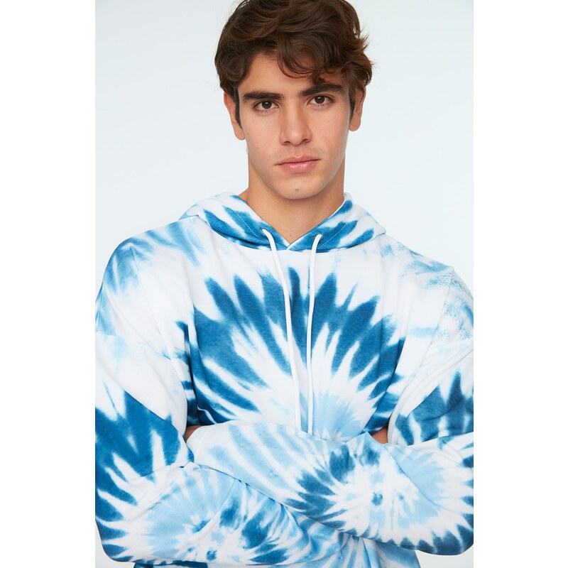 Trendyol Men's Blue Oversize/Cross-Fit Sweatshirt