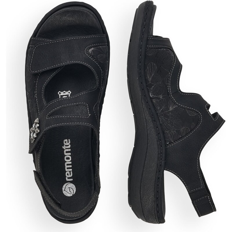RIEKER Dámské sandály REMONTE D7647-01 černá