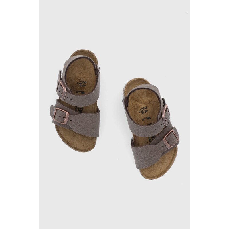 Dětské sandály Birkenstock hnědá barva