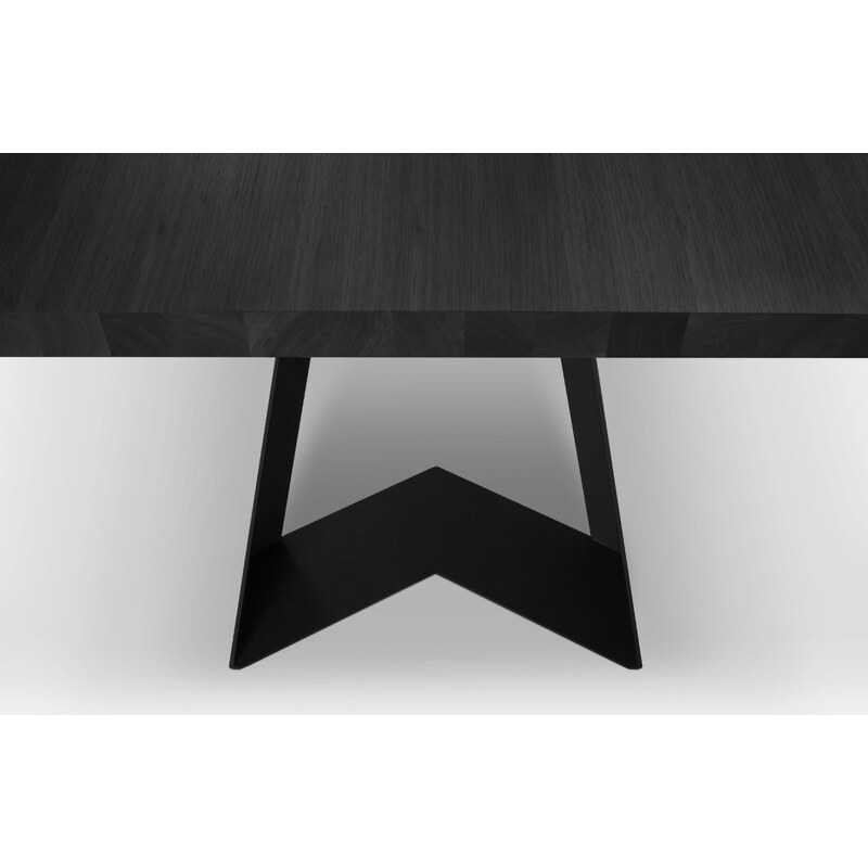 Černý dubový jídelní stůl Windsor & Co Indus 260 x 100 cm