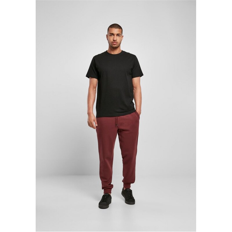 Pánské tepláky Urban Classics Basic Sweatpants - vínově čevené