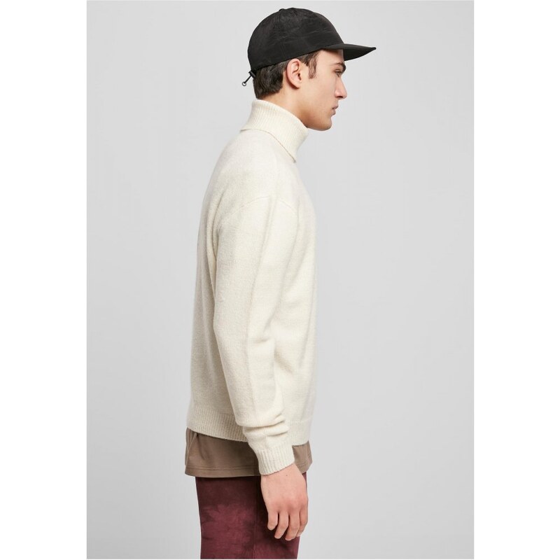 Bílý pánský svetr Urban Classics Oversized Roll Neck Sweater