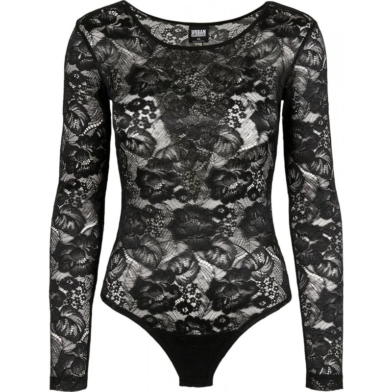 URBAN CLASSICS Ladies Lace Longsleeve Body