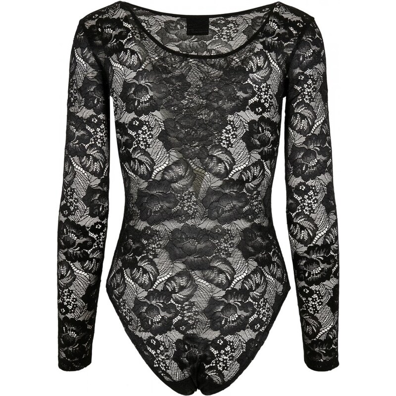 URBAN CLASSICS Ladies Lace Longsleeve Body