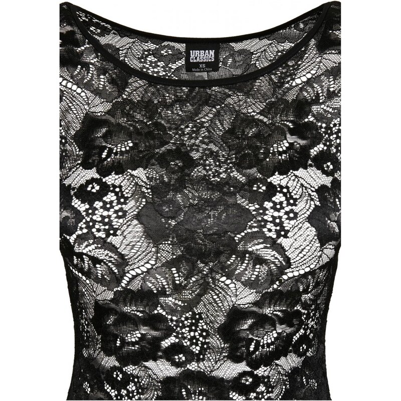 URBAN CLASSICS Ladies Lace Longsleeve Body