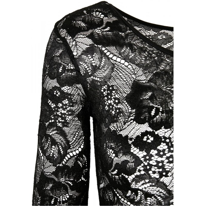 URBAN CLASSICS Ladies Lace Longsleeve Body