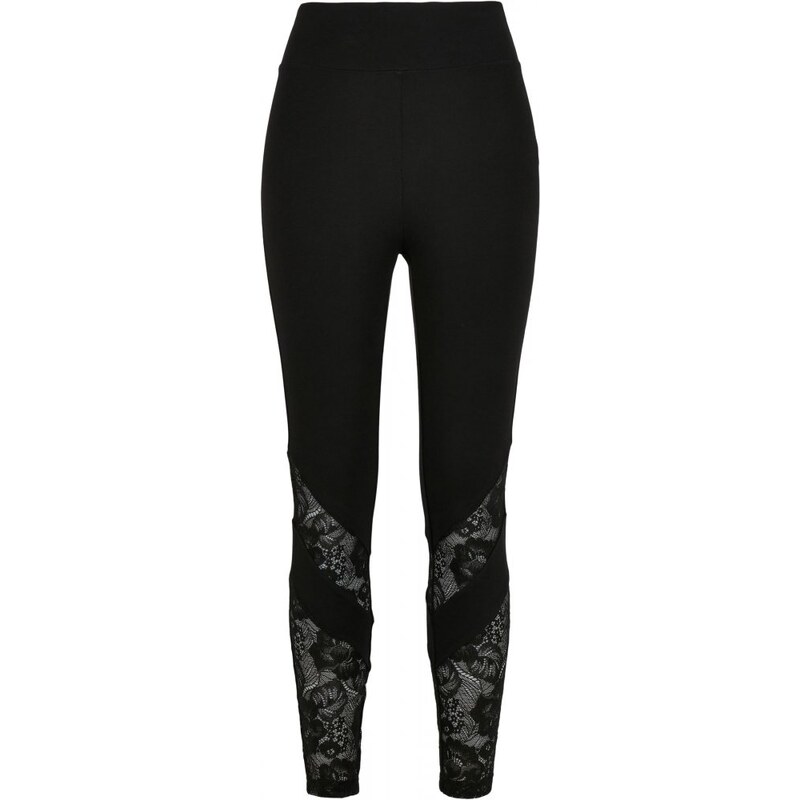 URBAN CLASSICS Ladies Highwaist Lace Inset Leggings 66066168