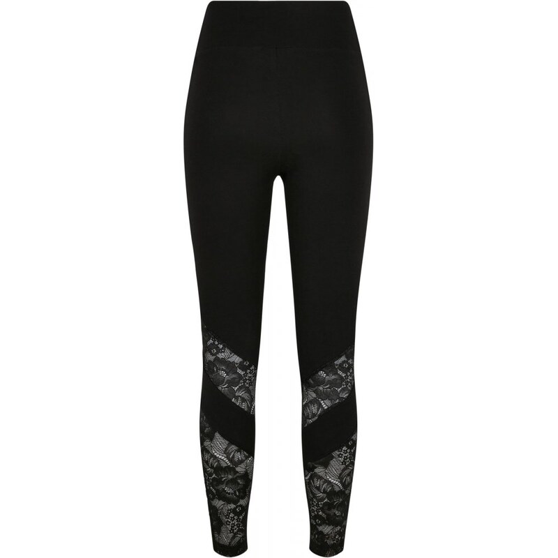 URBAN CLASSICS Ladies Highwaist Lace Inset Leggings