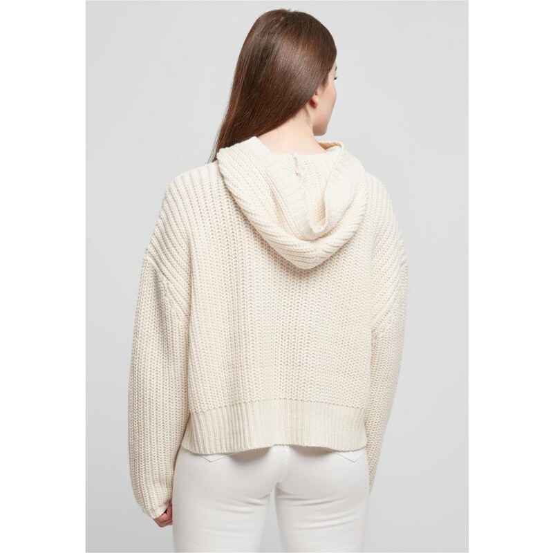 URBAN CLASSICS Ladies Oversized Hoody Sweater - whitesand