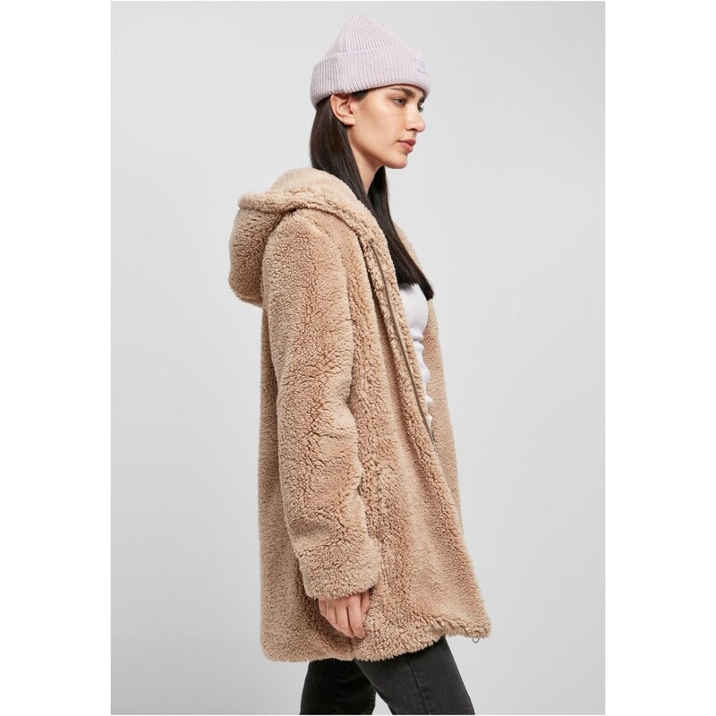 URBAN CLASSICS Ladies Sherpa Jacket - softtaupe