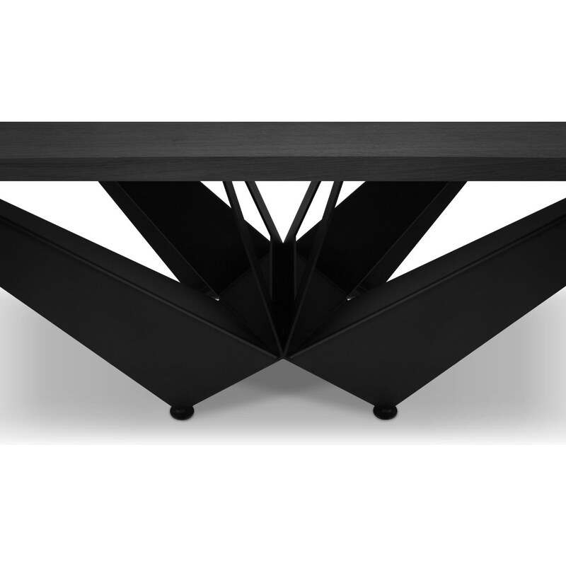 Černý dubový jídelní stůl Windsor & Co Volans 180 x 100 cm