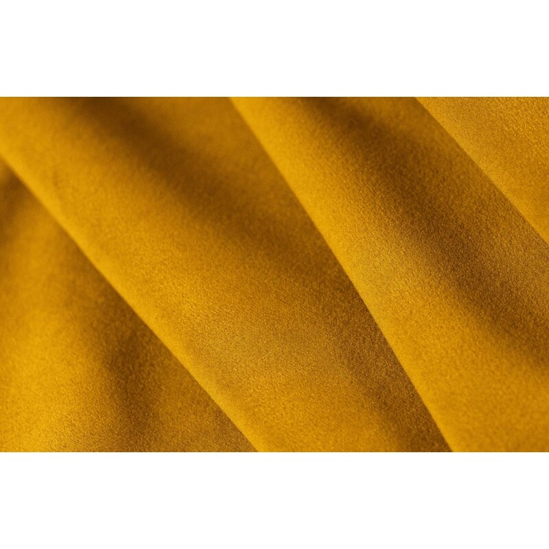 Žlutá sametová modulární třímístná pohovka MICADONI MARGO 320 cm
