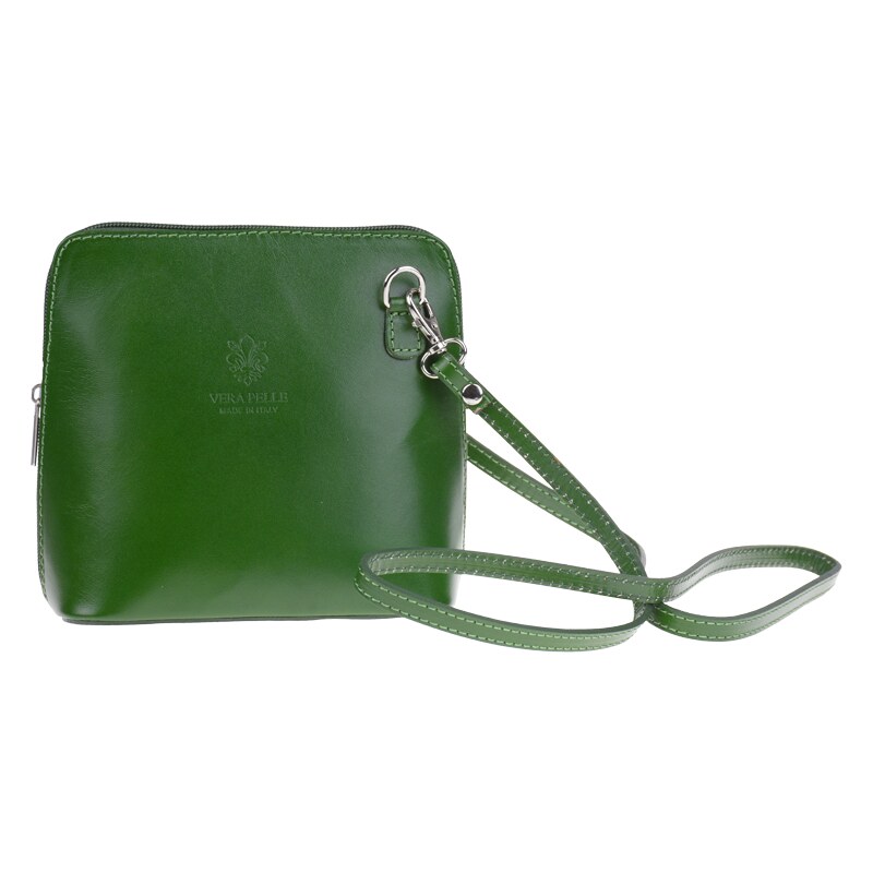 Zelená kožená italská crossbody kabelka Grana Verde NovaKabelka