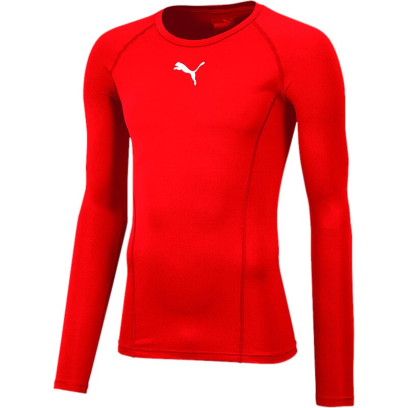 PUMA Funkční tričko jasně červená / bílá