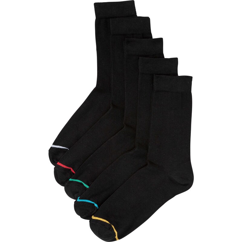 bonprix Pánské ponožky (5 párů), z organické bavlny Černá