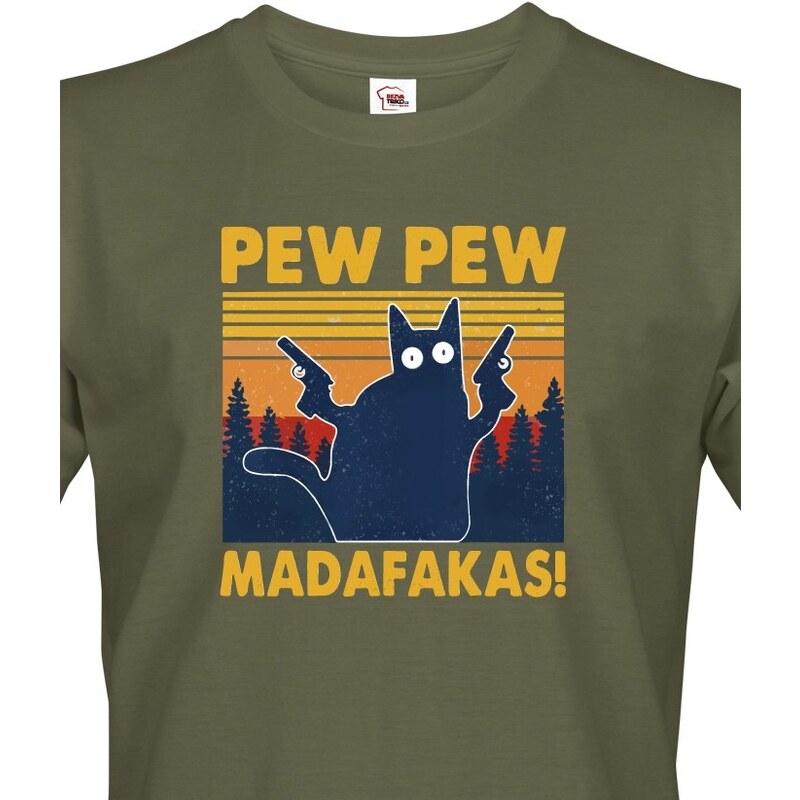 Bezvatriko.cz Pánské tričko - Pew Pew madafakas! - GLAMI.cz