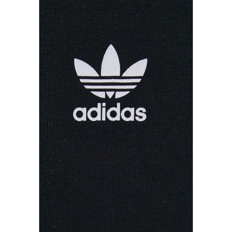 Legíny adidas Originals HD2350 dámské, černá barva, hladké, HD2350-BLACK