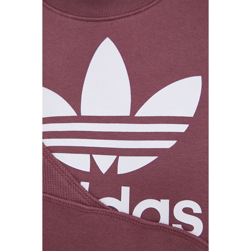 Mikina adidas Originals Adicolor dámská, fialová barva, hladká, HC4620-QUICRI