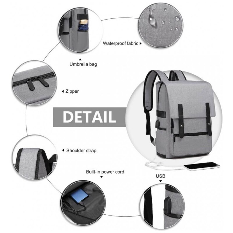Kono designový batoh šedý 2032