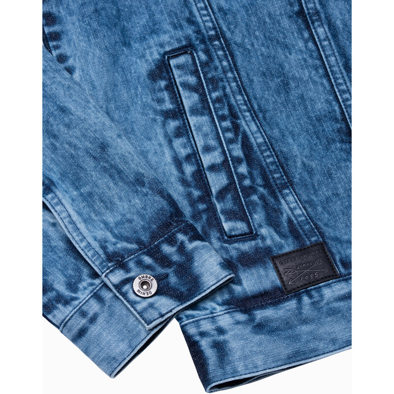 Ombre Clothing Pánská riflová bunda - indigo C525