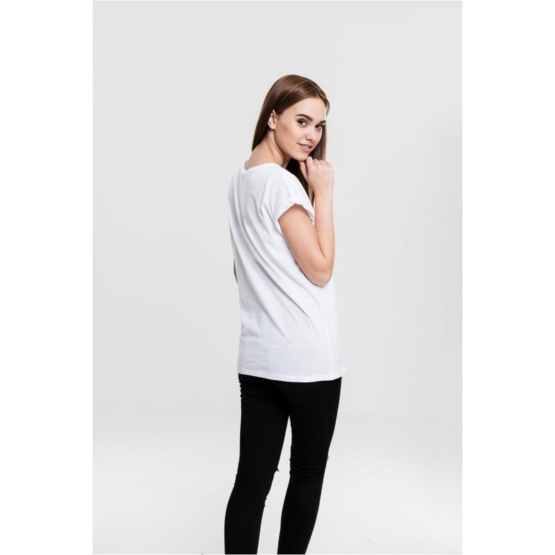 URBAN CLASSICS Ladies Extended Shoulder Tee - white