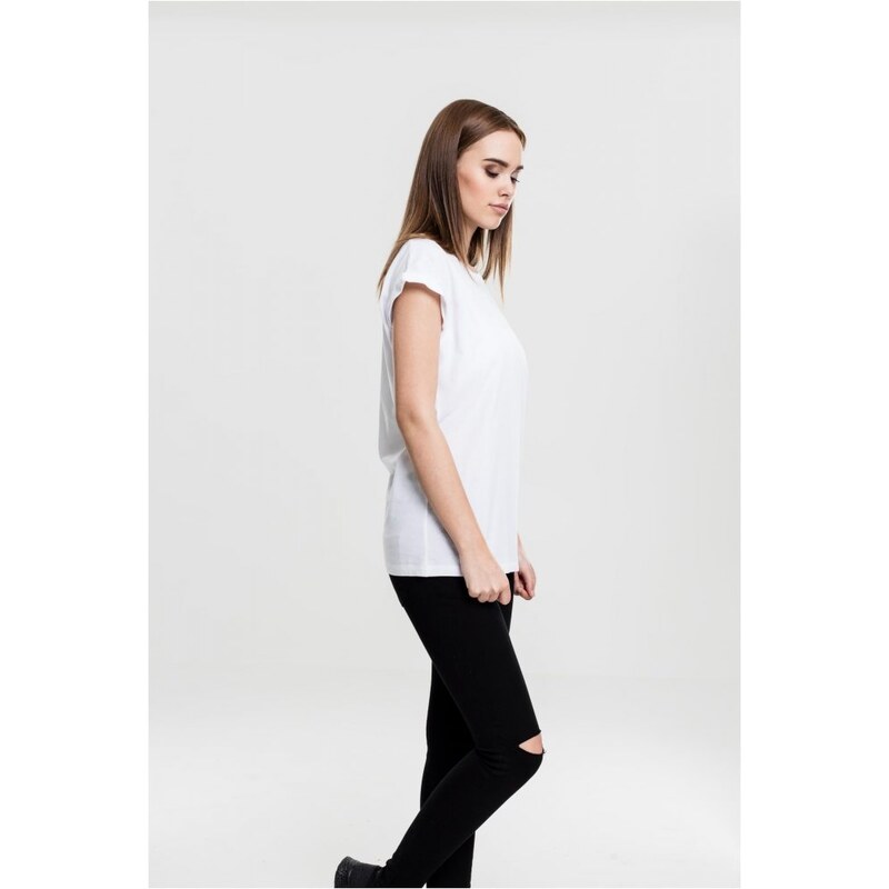 URBAN CLASSICS Ladies Extended Shoulder Tee - white