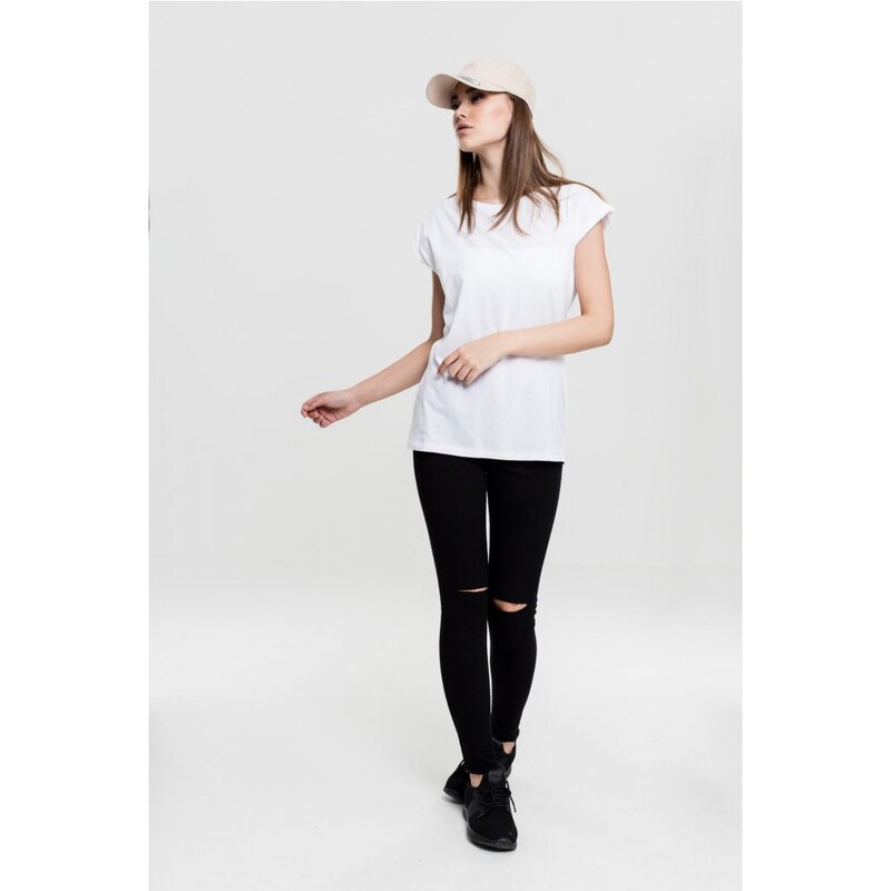 URBAN CLASSICS Ladies Extended Shoulder Tee - white