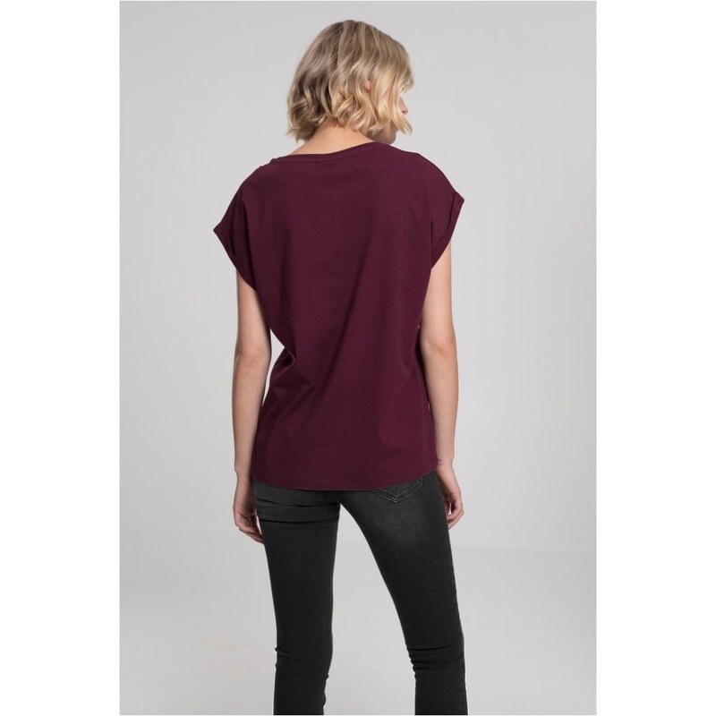 Fialové dámské tričko Urban Classics Ladies Extended Shoulder Tee